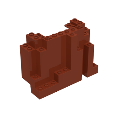Деталь LEGO 6082 Rock Panel 4 x 10 x 6 Rectangular (BURP) - Reddish Brown