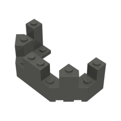 Castle Turret Top 4 x 8 x 2 1/3 - Dark Gray Castle Turret Top 4 x 8 x 2 1/3 - Dark Gray