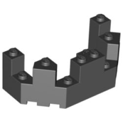 Castle Turret Top 4 x 8 x 2 1/3 - Black Castle Turret Top 4 x 8 x 2 1/3 - Black