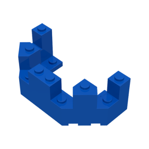 Деталь LEGO 6066 Castle Turret Top 4 x 8 x 2 1/3 - Blue