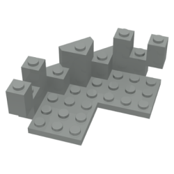 Castle Turret Top 7 x 7 Corner - Light Gray Castle Turret Top 7 x 7 Corner - Light Gray