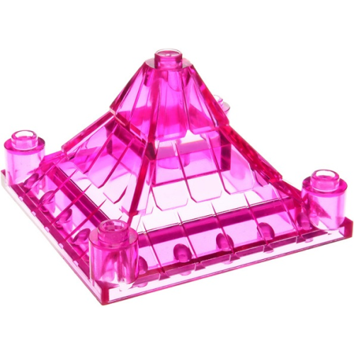 Деталь LEGO 30614 Roof Piece 6 x 6 x 3 Peaked - Trans-Dark Pink