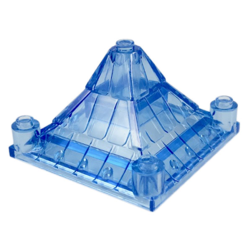 Деталь LEGO 30614 Roof Piece 6 x 6 x 3 Peaked - Trans-Medium Blue