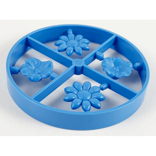Деталь LEGO x10 Scala Accessories - Complete Sprue - Flowers (2 each of Types 2 & 3) - Medium Blue
