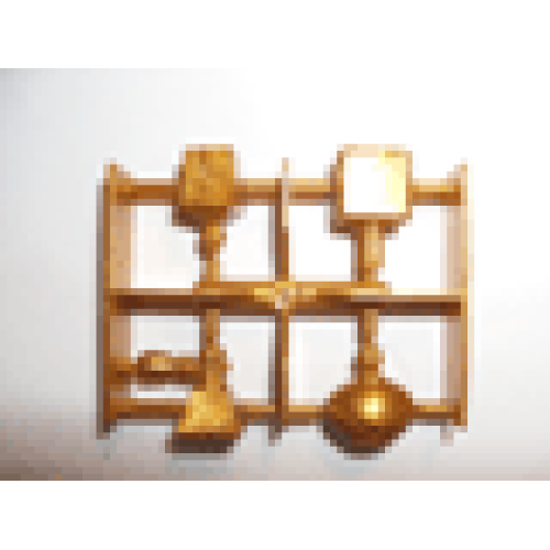 Деталь LEGO 6932 Scala Accessories - Complete Sprue - Perfume Bottles (Belville) - Pearl Gold