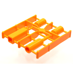 Scala Accessories - Complete Sprue - Table Containers (Wine, Milk, 2 Jars) - Orange