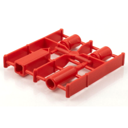 Scala Accessories - Complete Sprue - Table Containers (Wine, Milk, 2 Jars) - Red