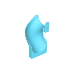 Slide Playground 6 x 6 x 6 Curved 90 degrees - Medium Azure Slide Playground 6 x 6 x 6 Curved 90 degrees - Medium Azure