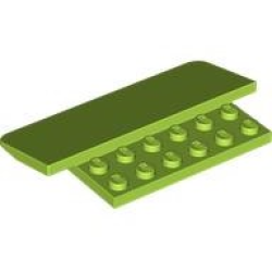 Slope 15 5 x 8 x 2/3 with 12 Recessed Studs - Lime