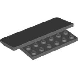 Slope 15 5 x 8 x 2/3 with 12 Recessed Studs - Dark Bluish Gray