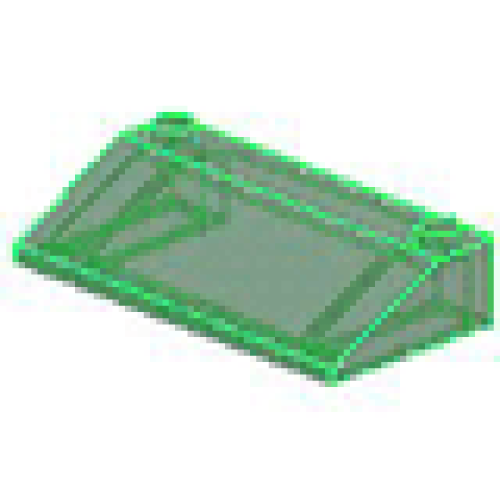 Деталь LEGO 3939 Slope 33 3 x 6 with Inner Walls - Trans-Green