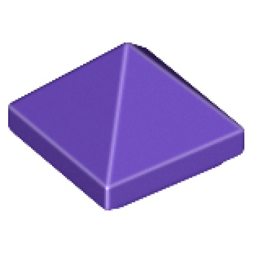 Деталь LEGO 22388 Slope 45 1 x 1 x 2/3 Quadruple Convex Pyramid - Dark Purple