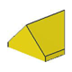 Slope 45 2 x 1 Double / Inverted (Undetermined Type) - Yellow Slope 45 2 x 1 Double / Inverted (Undetermined Type) - Yellow