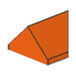 Slope 45 2 x 1 Double / Inverted (Undetermined Type) - Orange Slope 45 2 x 1 Double / Inverted (Undetermined Type) - Orange