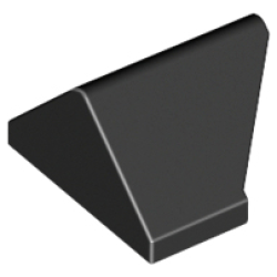 Slope 45 2 x 1 Double / Inverted with Bottom Stud Holder - Black Slope 45 2 x 1 Double / Inverted with Bottom Stud Holder - Black