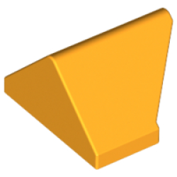 Slope 45 2 x 1 Double / Inverted with Bottom Stud Holder - Bright Light Orange Slope 45 2 x 1 Double / Inverted with Bottom Stud Holder - Bright Light Orange