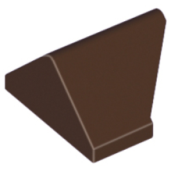 Slope 45 2 x 1 Double / Inverted with Bottom Stud Holder - Dark Brown Slope 45 2 x 1 Double / Inverted with Bottom Stud Holder - Dark Brown