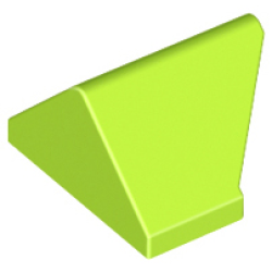 Slope 45 2 x 1 Double / Inverted with Bottom Stud Holder - Lime Slope 45 2 x 1 Double / Inverted with Bottom Stud Holder - Lime