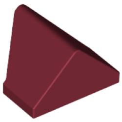 Slope 45 2 x 1 Double / Inverted with Bottom Stud Holder - Dark Red Slope 45 2 x 1 Double / Inverted with Bottom Stud Holder - Dark Red