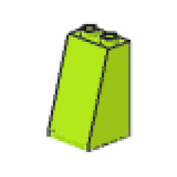 Slope 75 2 x 2 x 3 (Undetermined Type) - Lime