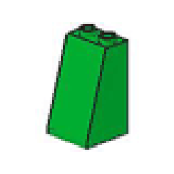 Slope 75 2 x 2 x 3 (Undetermined Type) - Bright Green