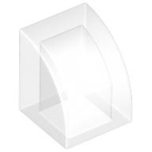 Деталь LEGO 7126 Slope, Curved 1 x 1 - Trans-Clear