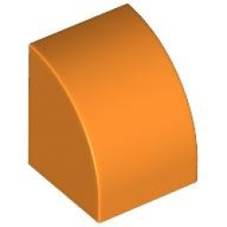 Slope, Curved 1 x 1 - Orange