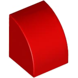 Slope, Curved 1 x 1 - Red