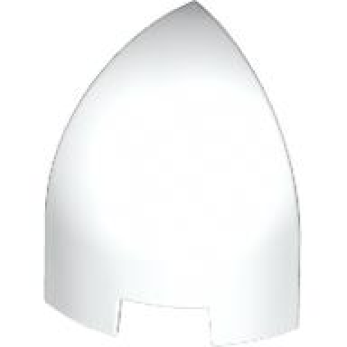 Деталь LEGO 1871 Slope, Curved 1 x 1 x 1 1/3 Corner Round - White