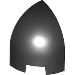 Slope, Curved 1 x 1 x 1 1/3 Corner Round - Black