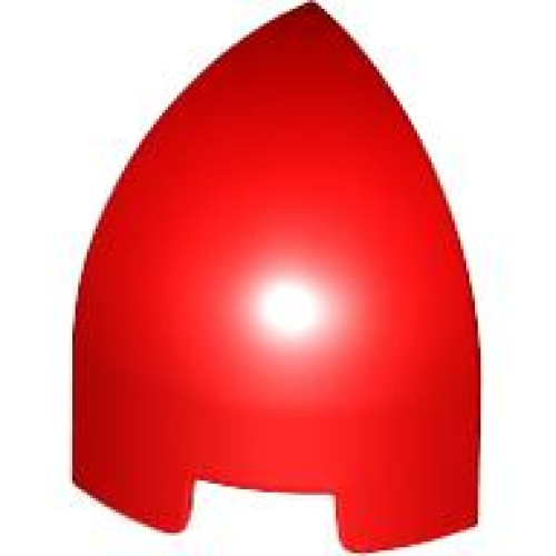 Деталь LEGO 1871 Slope, Curved 1 x 1 x 1 1/3 Corner Round - Red