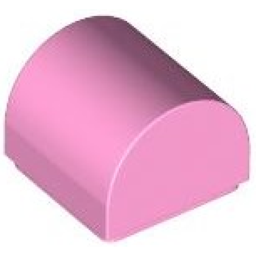 Деталь LEGO 49307 Slope, Curved 1 x 1 x 2/3 Double - Bright Pink