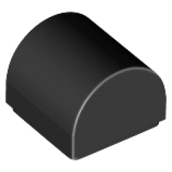 Slope, Curved 1 x 1 x 2/3 Double - Black
