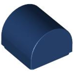 Slope, Curved 1 x 1 x 2/3 Double - Dark Blue
