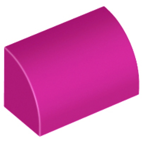 Деталь LEGO 37352 Slope, Curved 1 x 2 with Bottom Stud Holder - Magenta