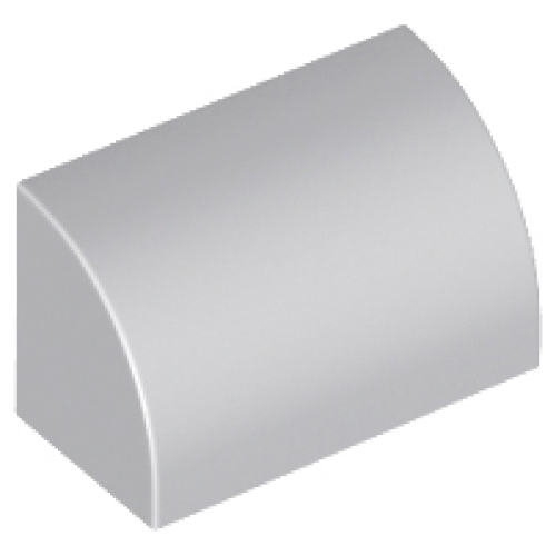 Деталь LEGO 37352 Slope, Curved 1 x 2 with Bottom Stud Holder - Light Bluish Gray