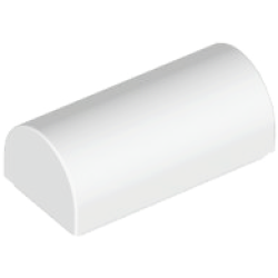 Slope, Curved 1 x 2 x 2/3 Double - White