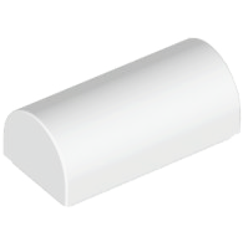 Деталь LEGO 3563 Slope, Curved 1 x 2 x 2/3 Double - White