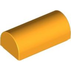 Slope, Curved 1 x 2 x 2/3 Double - Bright Light Orange