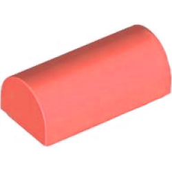 Slope, Curved 1 x 2 x 2/3 Double - Coral