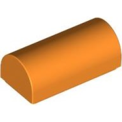 Slope, Curved 1 x 2 x 2/3 Double - Orange
