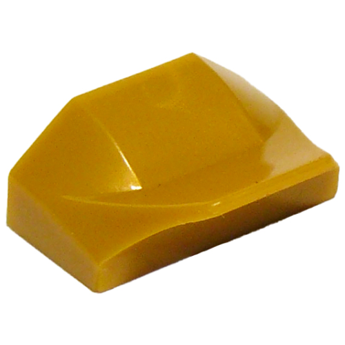 Деталь LEGO 47458 Slope, Curved 1 x 2 x 2/3 Wing End - Pearl Gold