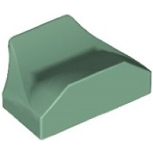 Деталь LEGO 47458 Slope, Curved 1 x 2 x 2/3 Wing End - Sand Green