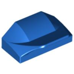 Slope, Curved 1 x 2 x 2/3 Wing End - Blue