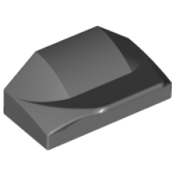 Slope, Curved 1 x 2 x 2/3 Wing End - Dark Bluish Gray