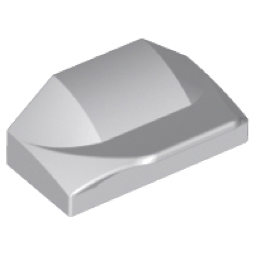 Деталь LEGO 47458 Slope, Curved 1 x 2 x 2/3 Wing End - Light Bluish Gray