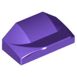 Slope, Curved 1 x 2 x 2/3 Wing End - Dark Purple