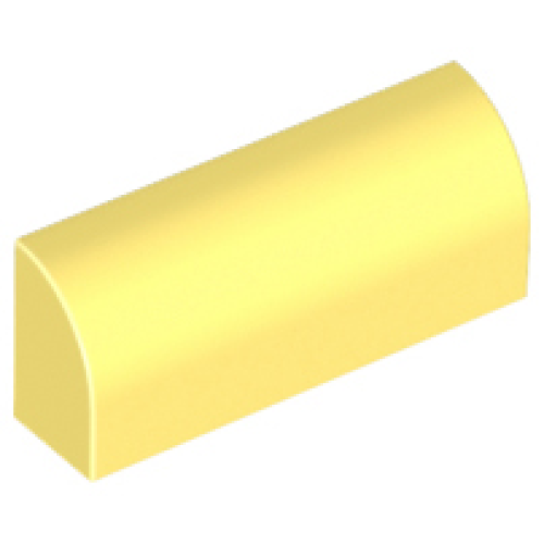 Деталь LEGO 6191 Slope, Curved 1 x 4 x 1 1/3 - Bright Light Yellow