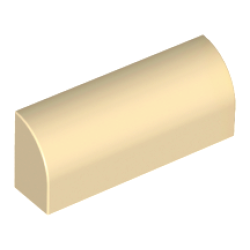 Slope, Curved 1 x 4 x 1 1/3 - Tan