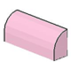 Slope, Curved 1 x 4 x 1 1/3 - Pink